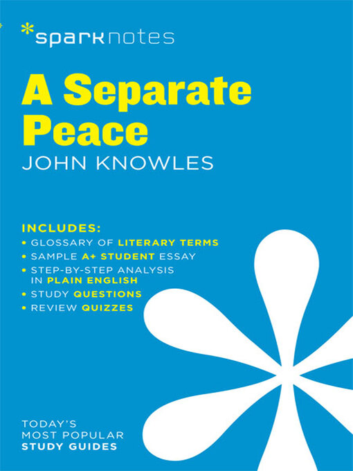 Title details for A Separate Peace SparkNotes Literature Guide by SparkNotes - Available